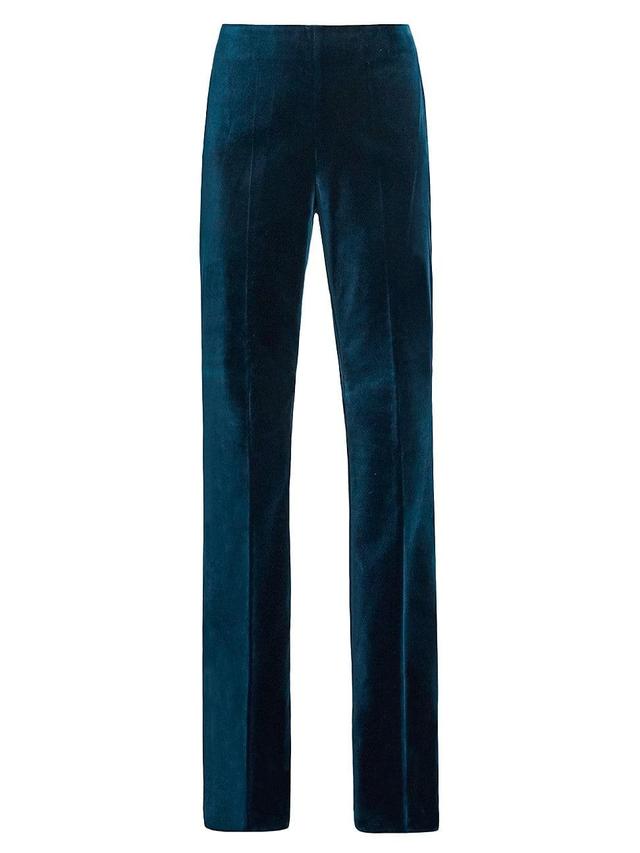 Womens Velvet Straight-Leg Pants Product Image