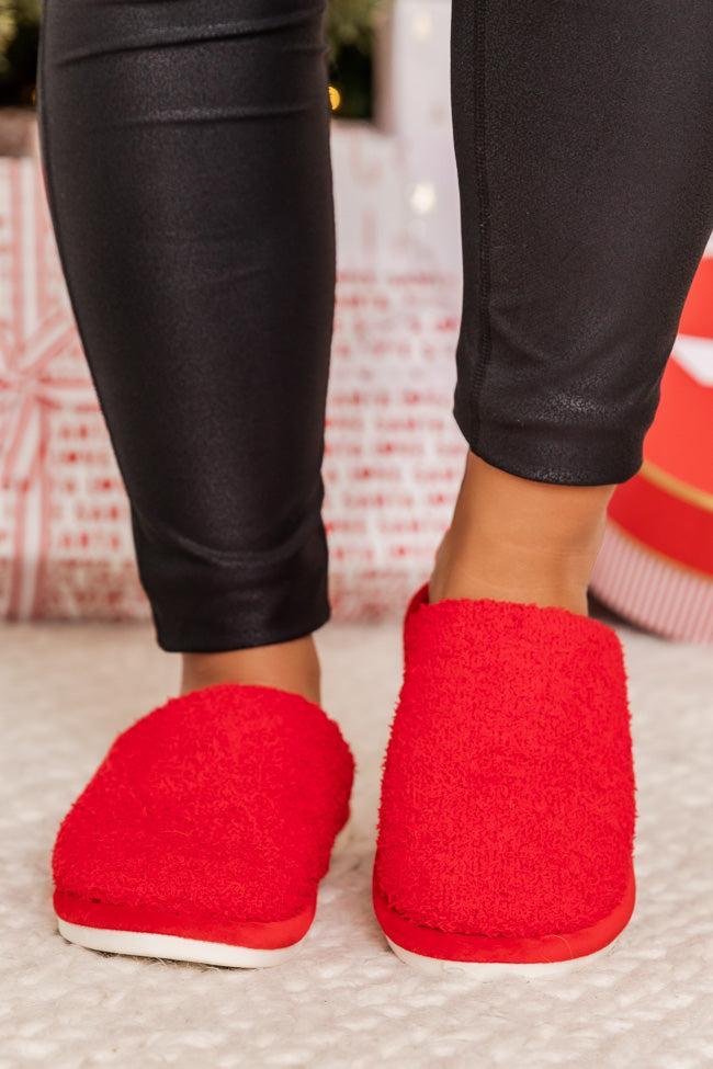 Sliding On Ice Red Slippers FINAL SALE Product Image