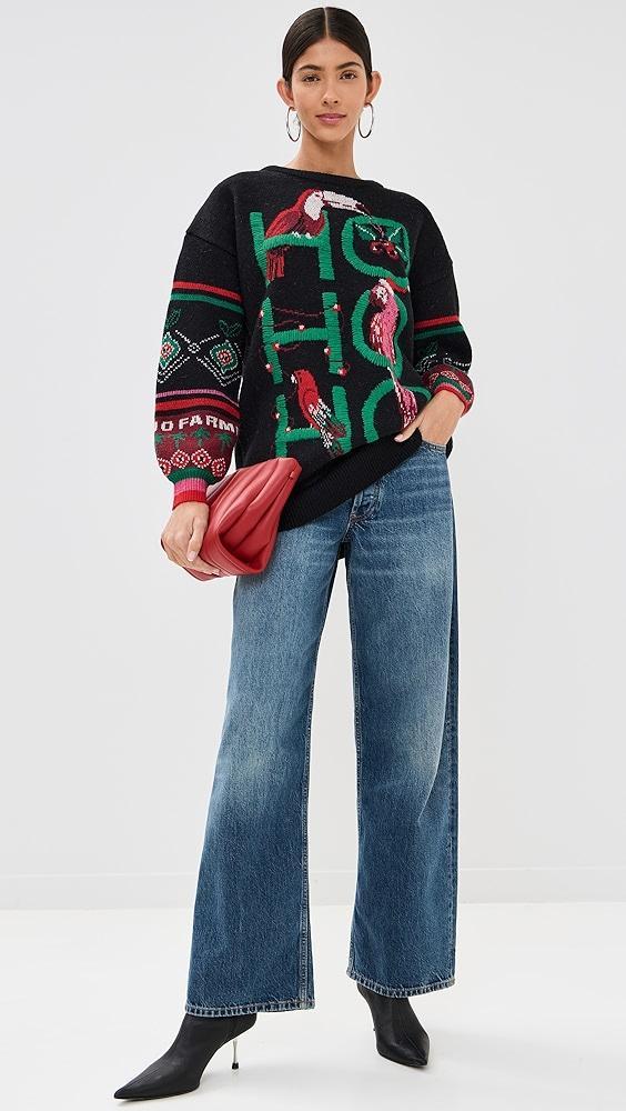 FARM Rio Hohoho Black Knit Sweater | Shopbop Product Image