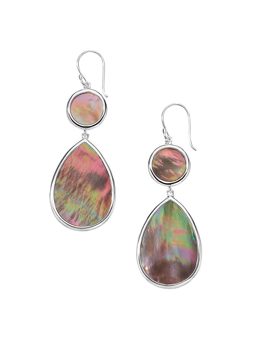 Ippolita Sterling Silver Rock Candy Mother of Pearl Dot & Teardrop Drop Earrings Product Image