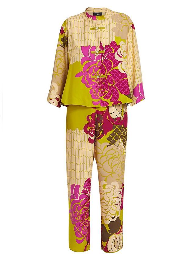 Womens Rimini Mandarin Floral Pajamas Product Image