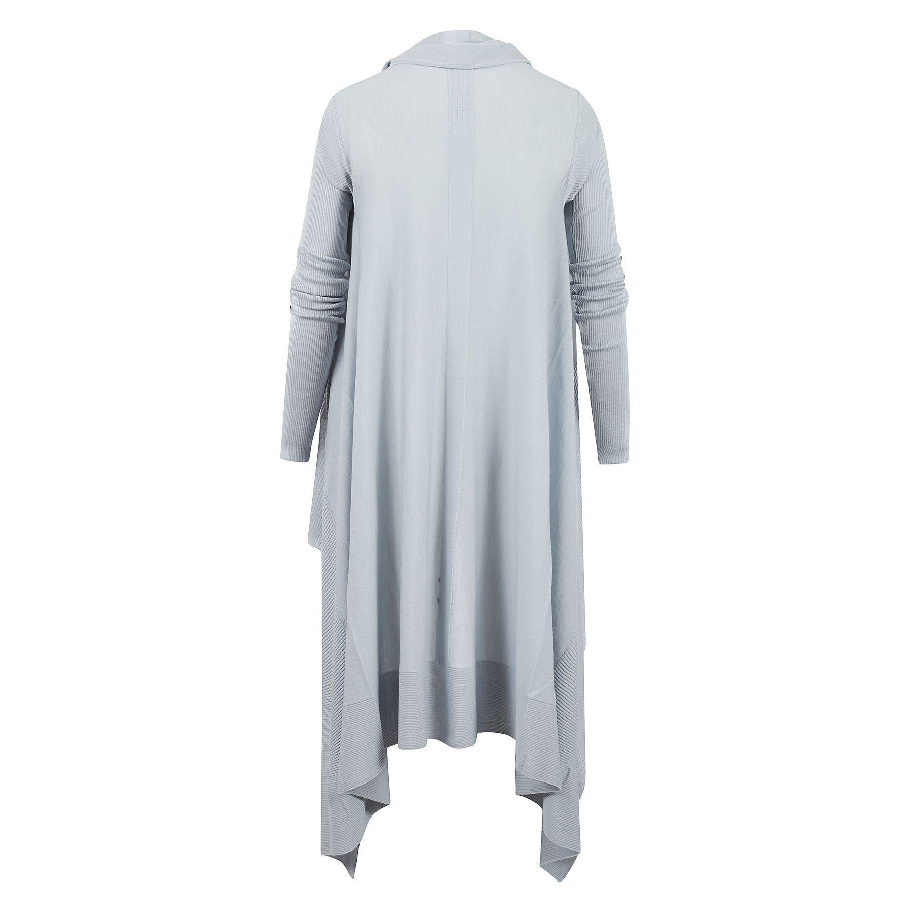 RICK OWENS Long Wrap Cardigan In White Product Image