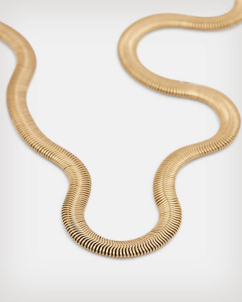 Flat Snake Gold-Tone Necklace Product Image