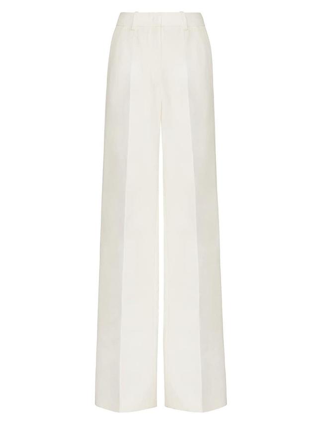 Valentino Garavani Wool & Silk Wide Leg Pants Product Image