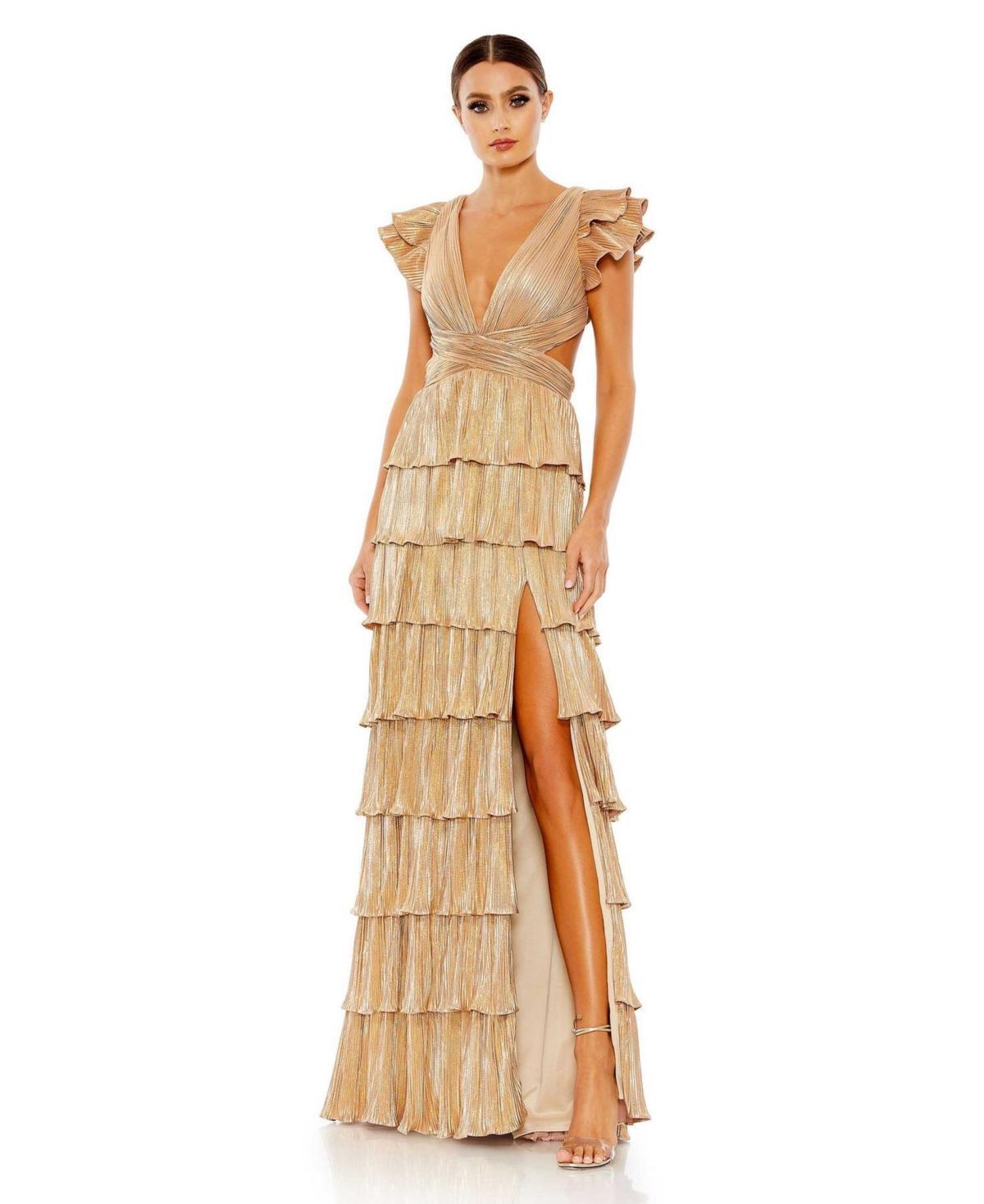 Womens Ieena Metallic Tiered Gown Product Image