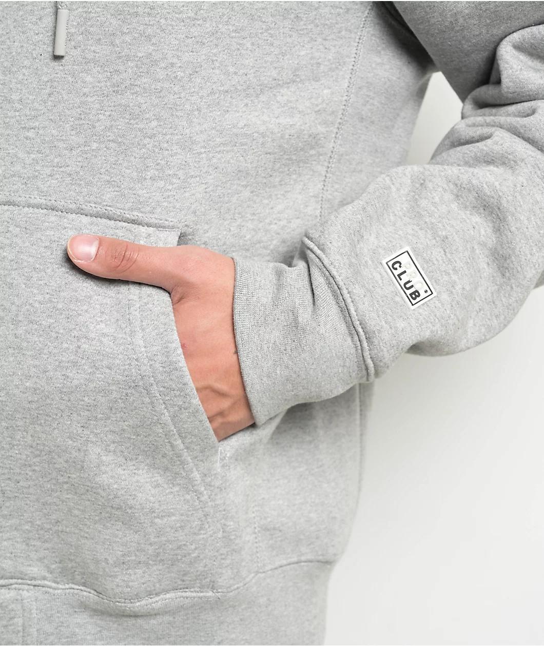 Pro Club Heavyweight Grey Zip Hoodie Product Image