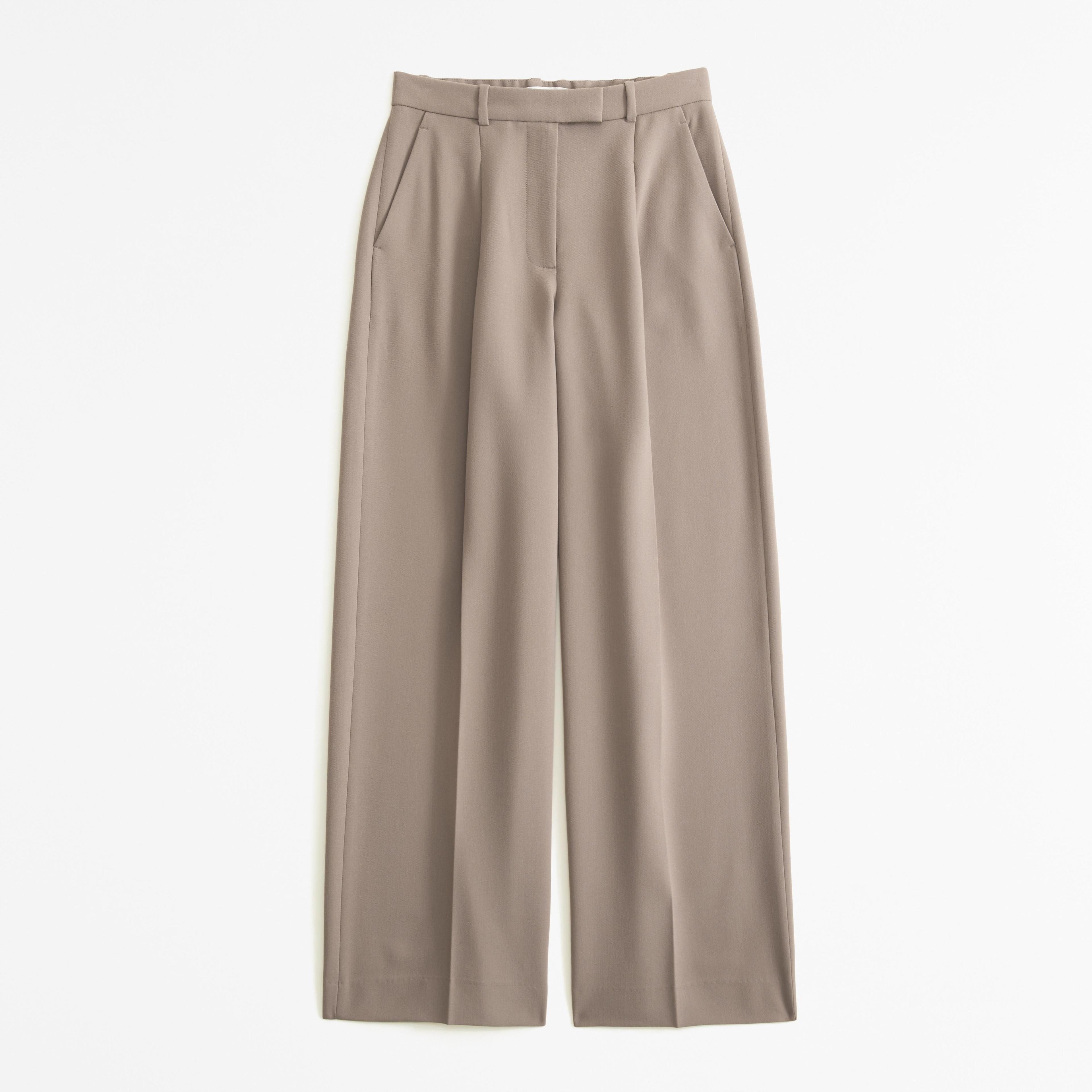 Curve Love A&F Harper Tailored Ultra Wide Leg Pant Product Image