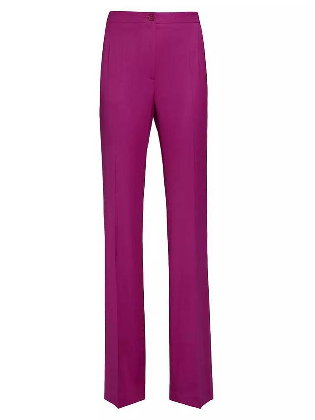 Stretch Wool High-Waist Flared Pants Product Image