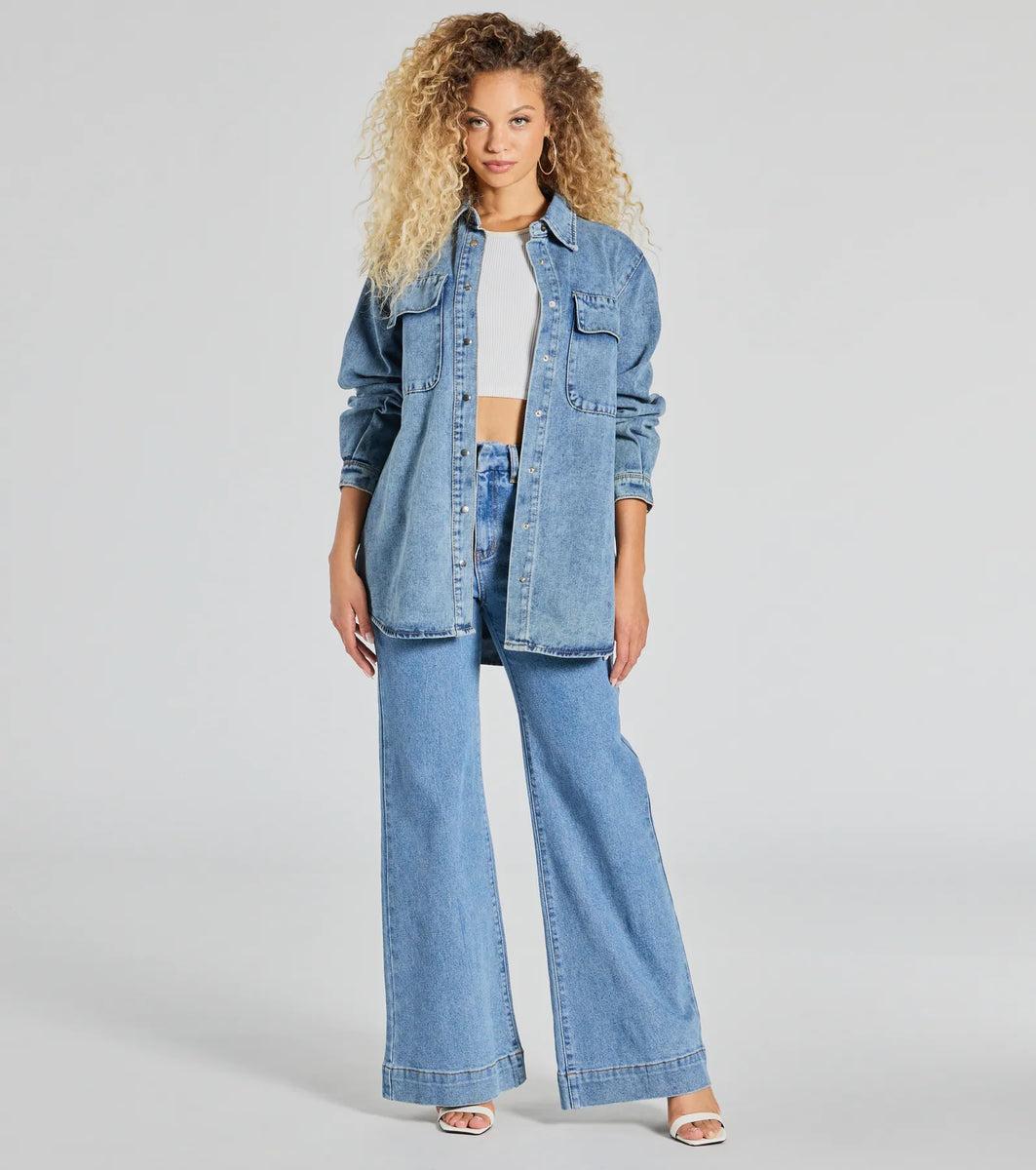 Casual Fave Button-Down Denim Shacket product image