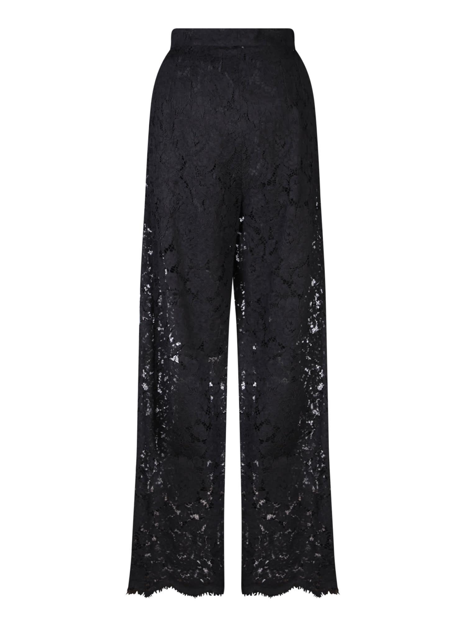 DOLCE & GABBANA Flared Black Trousers Product Image