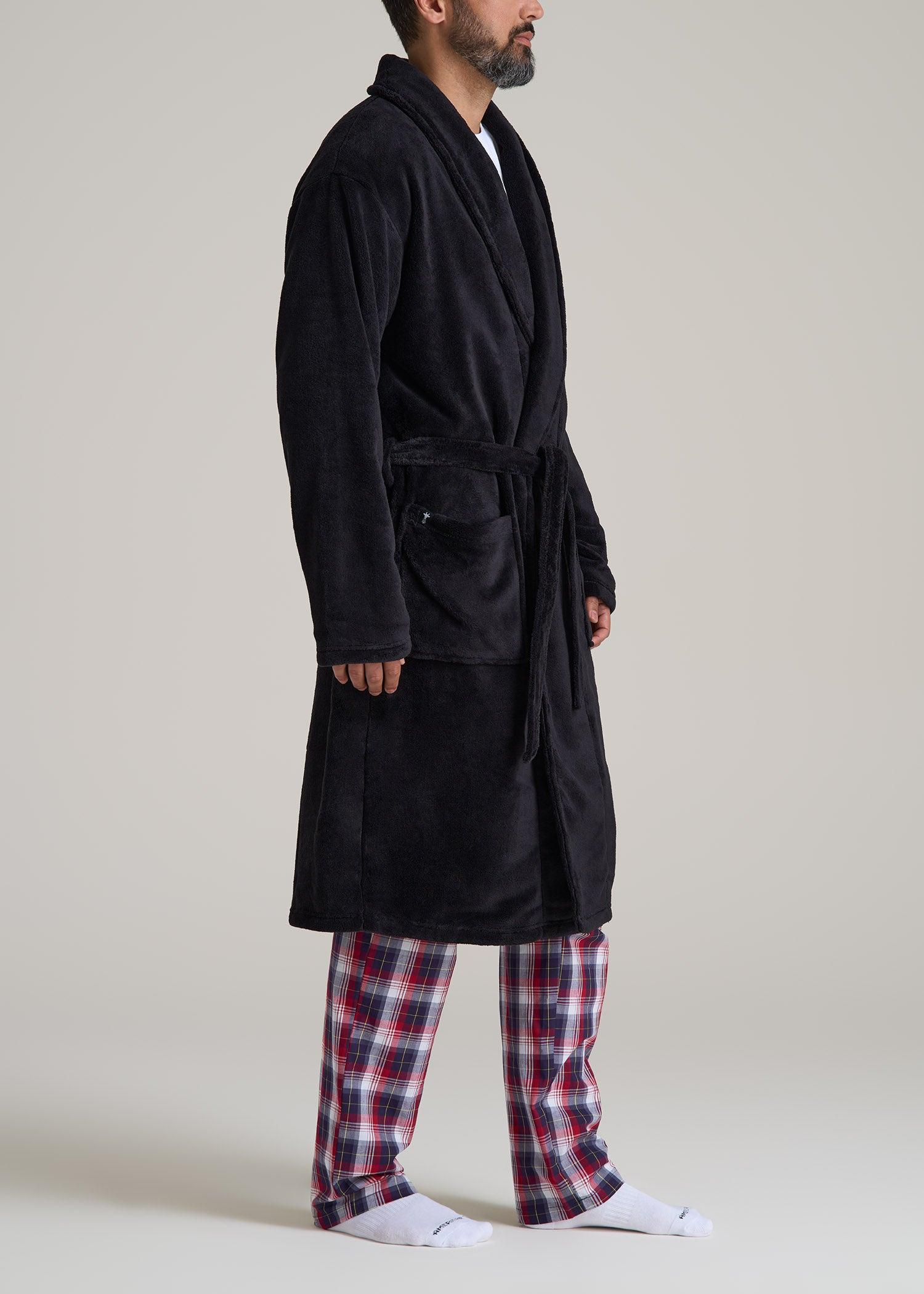 Tall Men's Robe in Black Product Image