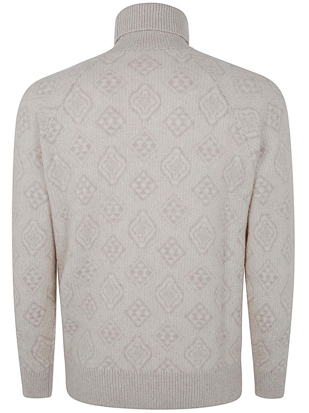 BRUNELLO CUCINELLI Turtleneck Sweater In White Product Image