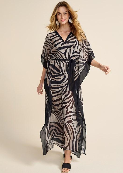 Animal Print Caftan Dress Product Image