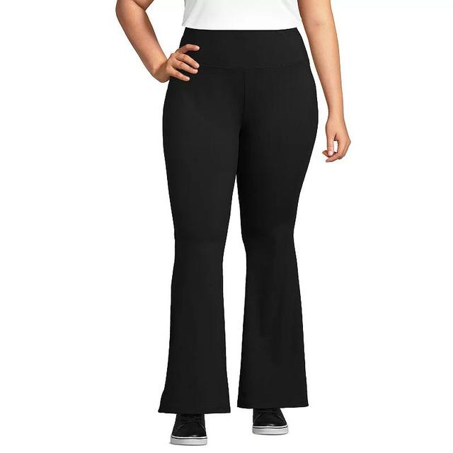 Plus Size Lands End High-Rise Slim Flare Active Pants, Womens Product Image