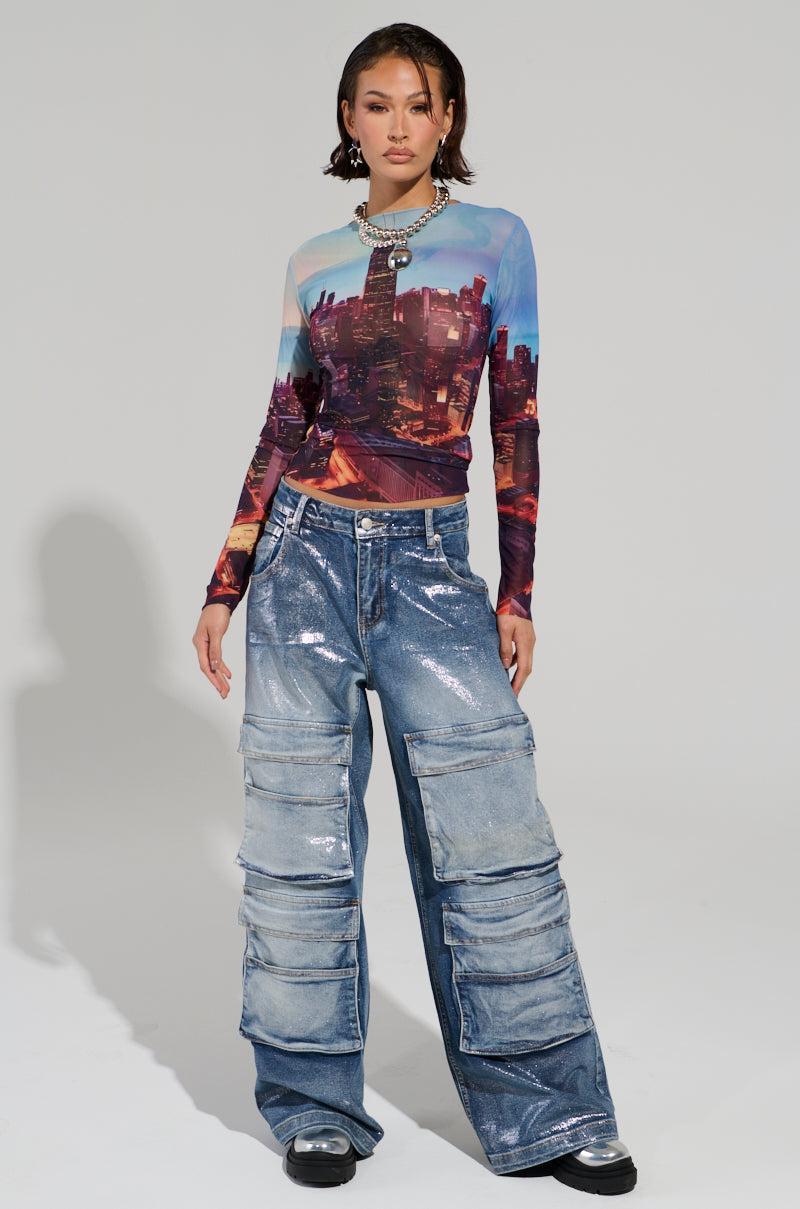 TO THE MOON DENIM PANT Product Image