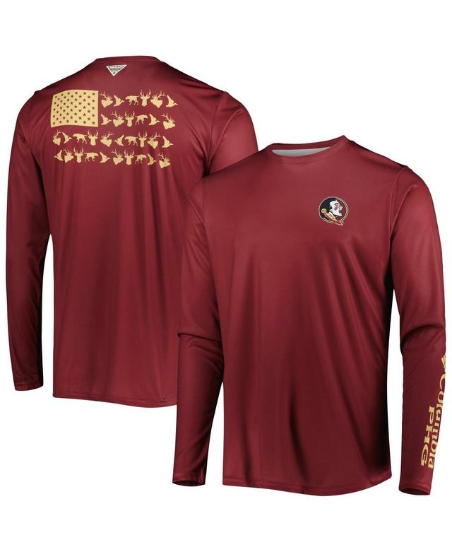 Mens Columbia Garnet Florida State Seminoles Terminal Shot Omni-Shade Omni-Wick Long Sleeve T-Shirt Product Image