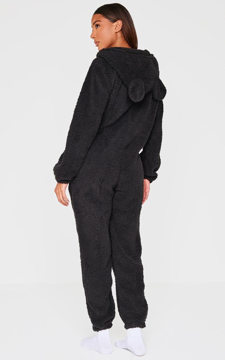 Black Fleece Teddy Ears Onesie Product Image