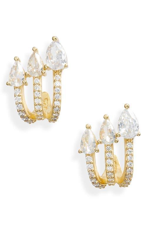 SHYMI Pav Cubic Zirconia Wrap Hoop Earrings Product Image