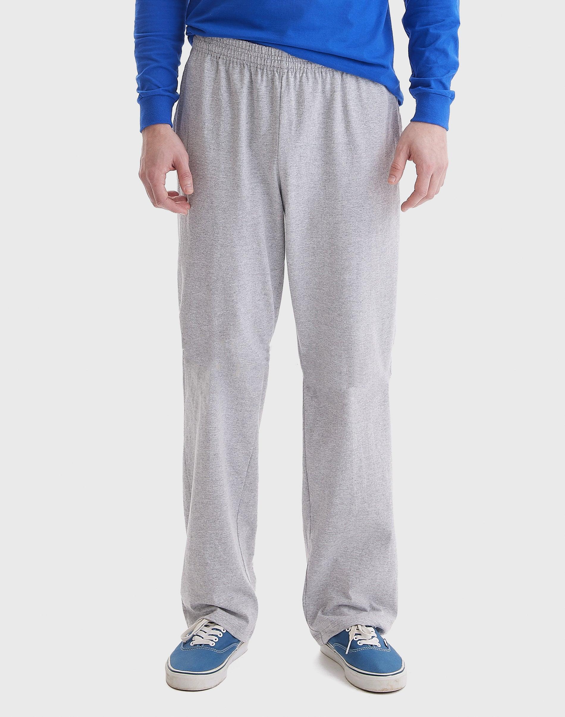 Mens Hanes ComfortSoft Jersey Pocket Pajama Pants Blue Product Image