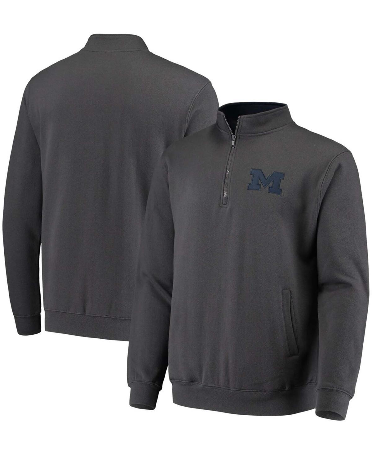 Mens Colosseum Charcoal Michigan Wolverines Tortugas Logo Quarter-Zip Jacket Product Image