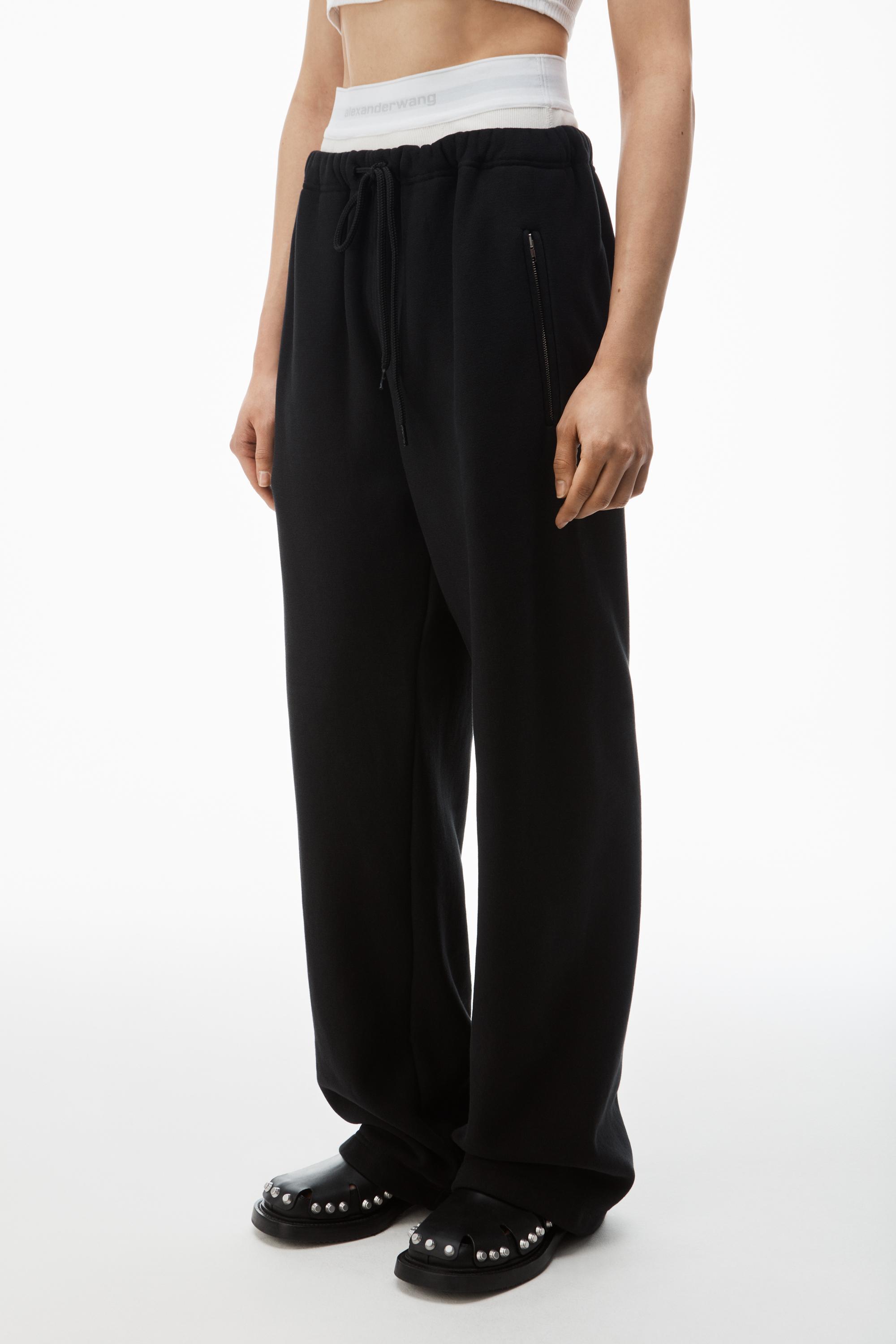 Wide Leg Sweatpants With Pre-styled Logo Brief Waistband Product Image