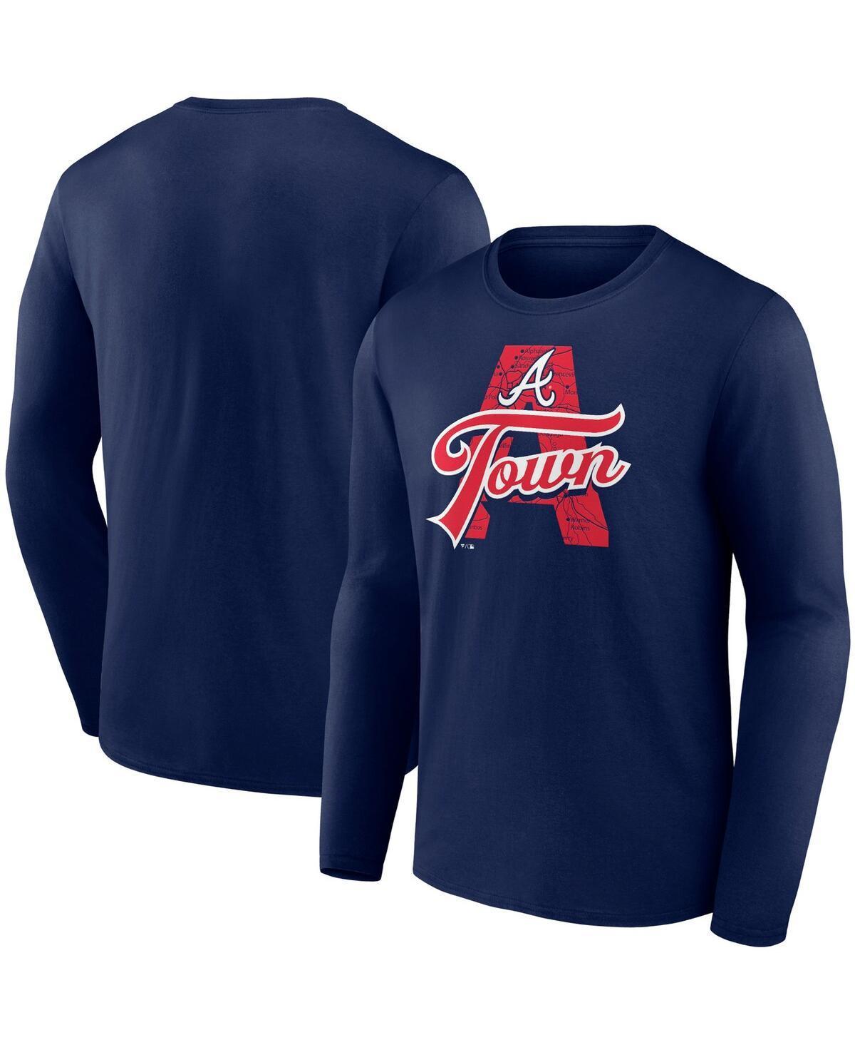 Mens Fanatics Branded Atlanta Braves A-Town Hometown Collection Long Sleeve T-Shirt Blue Product Image