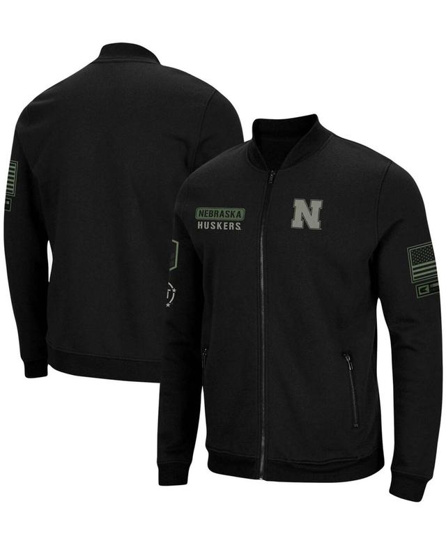 Mens Black Nebraska Huskers Oht Military-Inspired Appreciation High-Speed Bomber Full-Zip Jacket Product Image