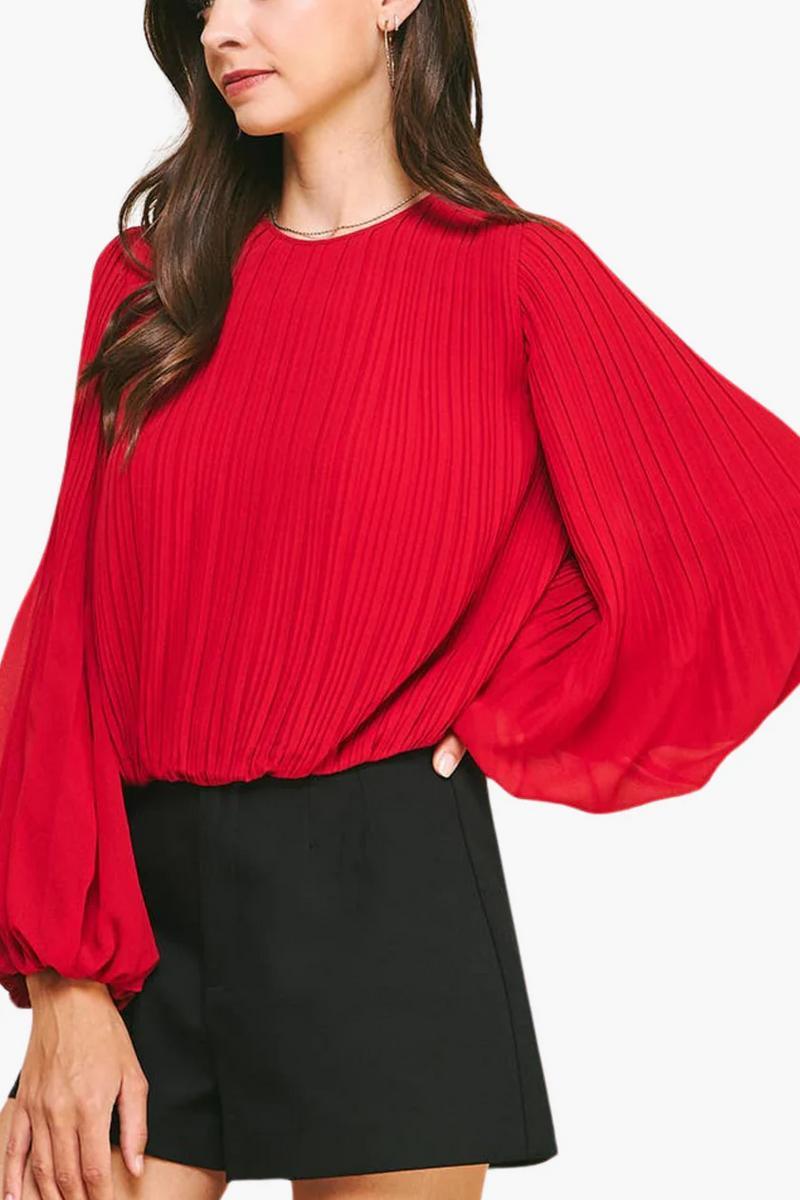 Pleated Woven Top Product Image