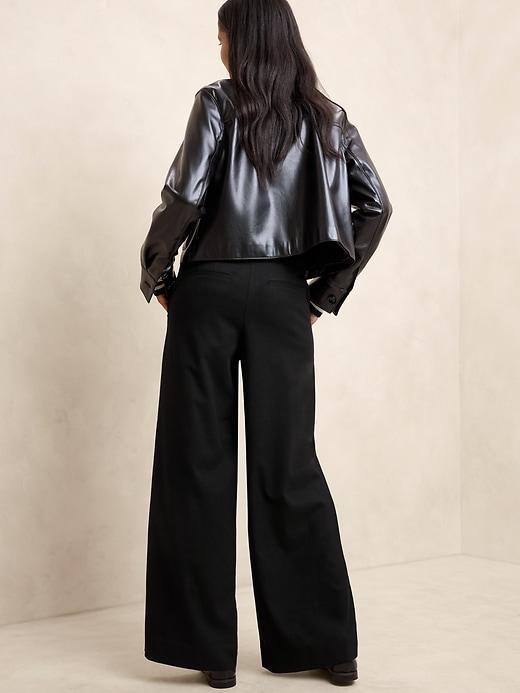 Ultra High-Rise Flannel Wide-Leg Trouser Product Image