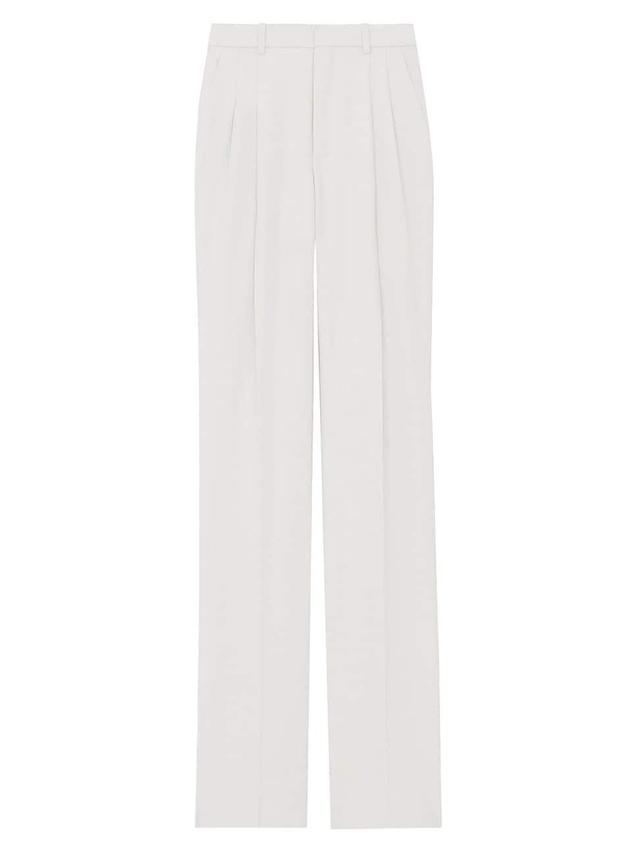 Womens Wide-Leg Pants In Wool Gabardine Product Image