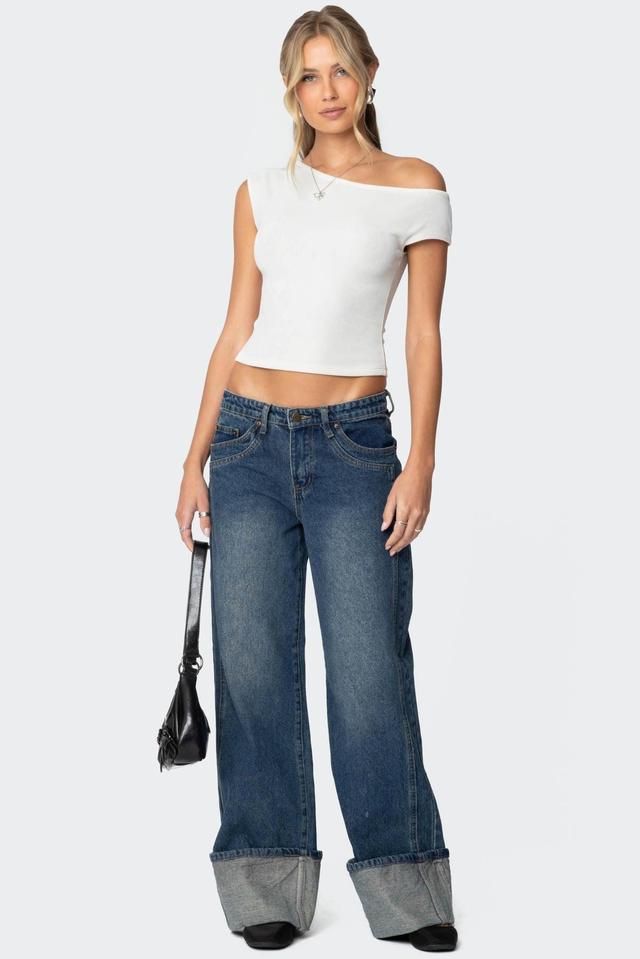 Vesper Cuffed Low Rise Jeans Product Image