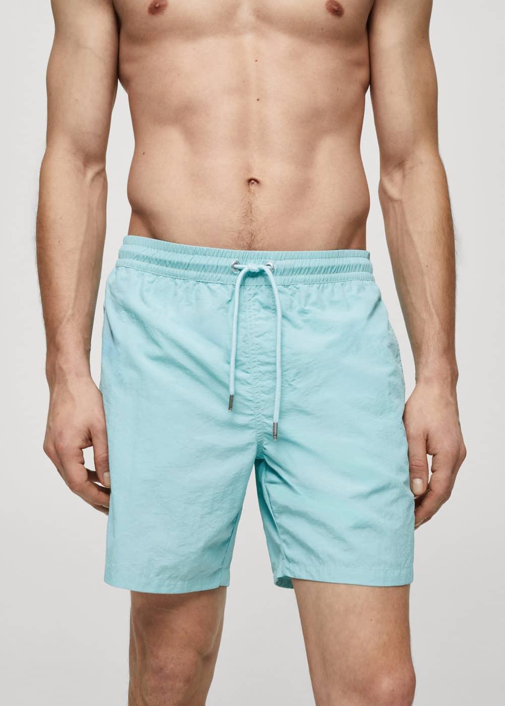 Basic drawstring swimsuit - Men | MANGO USA Product Image