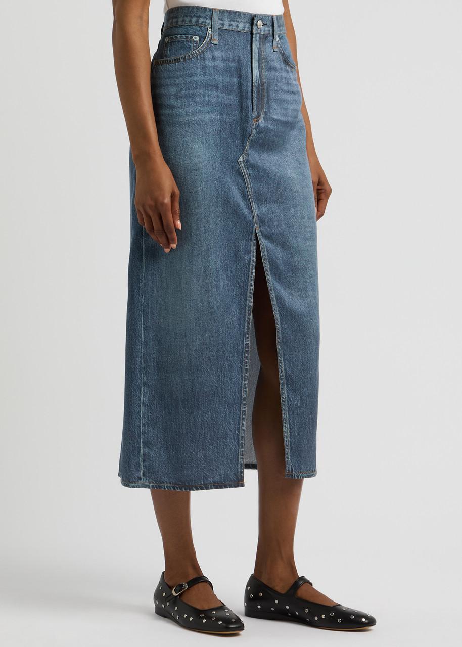 Liquid Miramar Clara Midi Skirt In Cameron Product Image