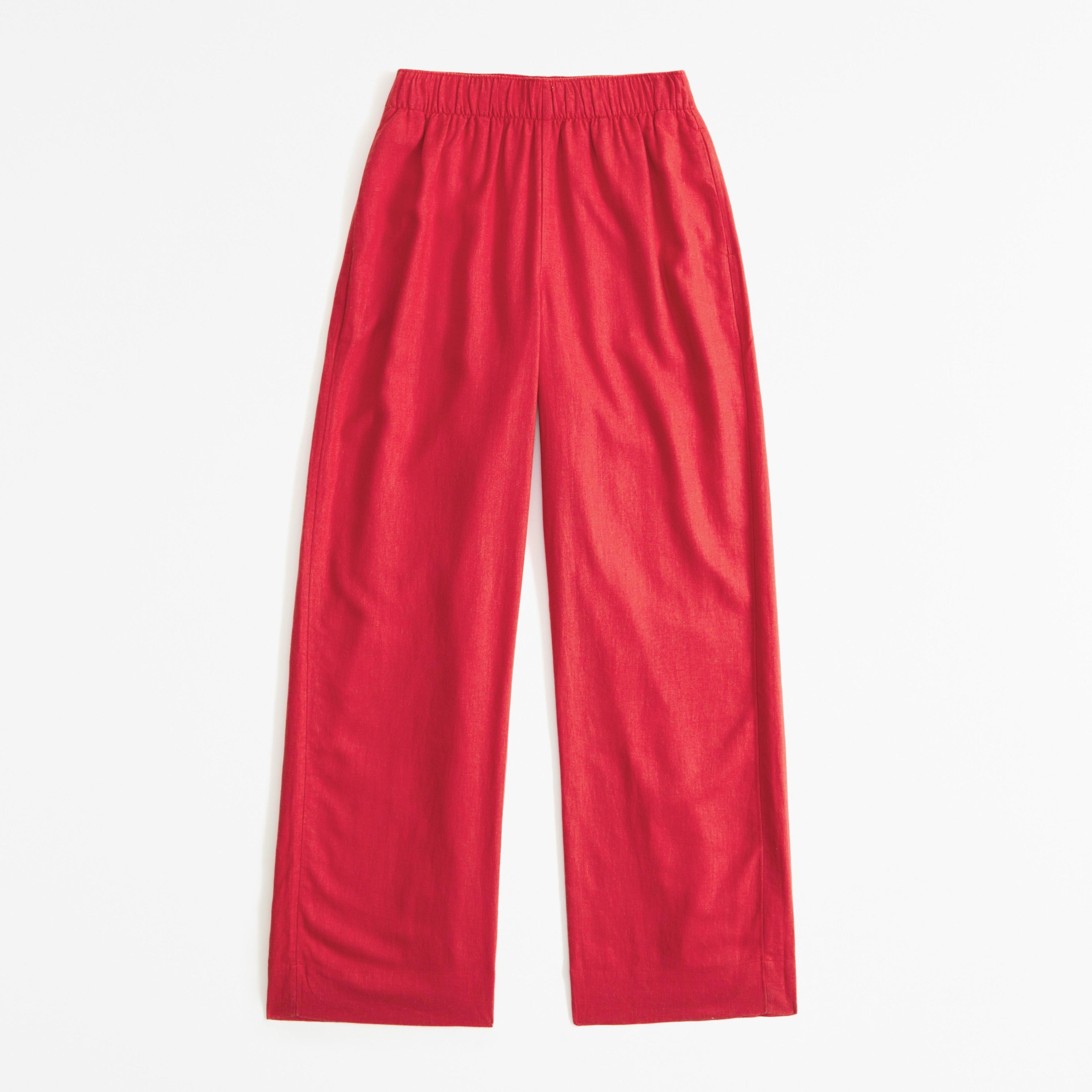 Linen-Blend Pull-On Pant Product Image