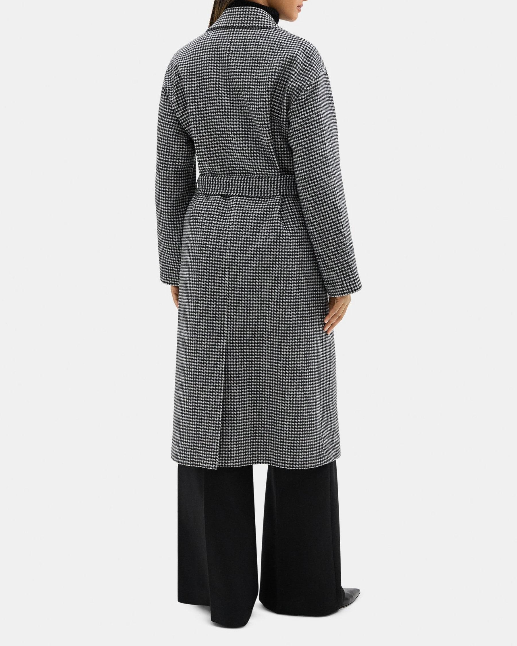 Robe Coat in Plaid Wool-Blend Product Image