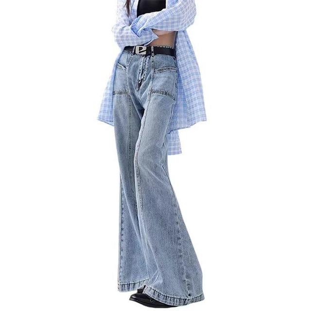 High Rise Washed Wide Leg Jeans Product Image