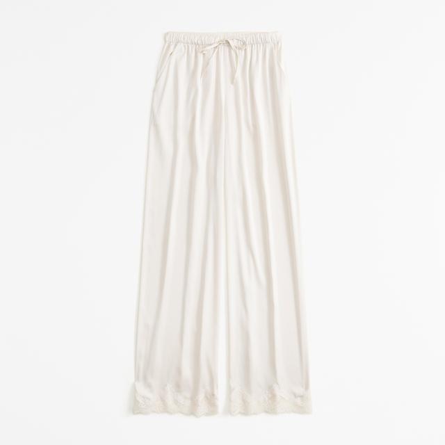 Lace and Satin Sleep Pant Product Image