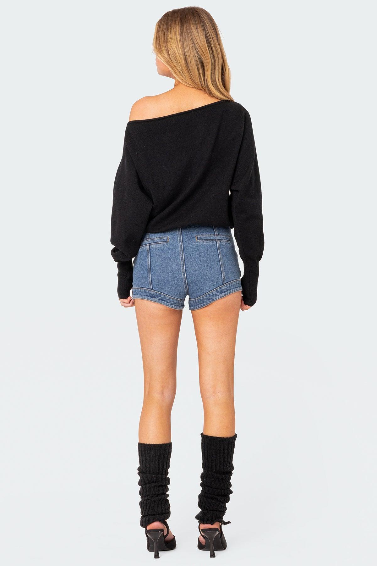 Off Shoulder Oversized Sweater Product Image