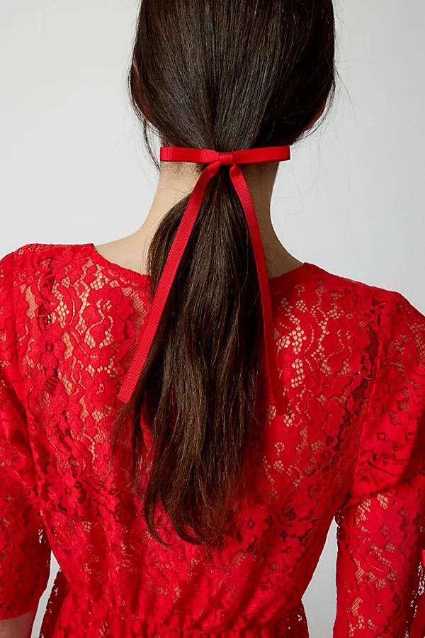 Ribbon Hair Bow Barrette Set Womens at Urban Outfitters Product Image