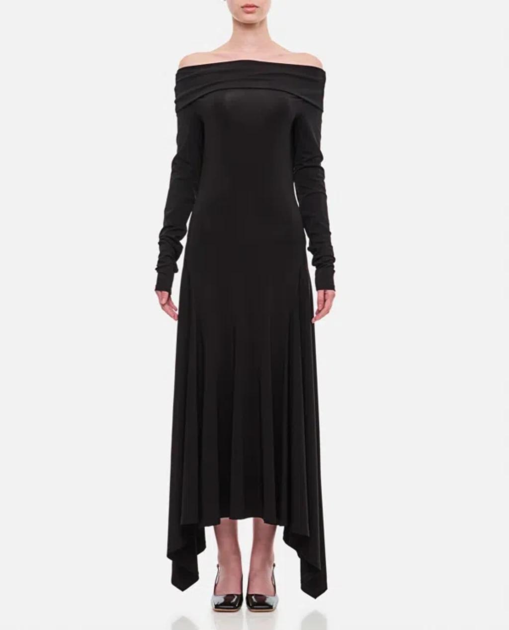 MAX MARA Viscose Jersey Dress In Black Product Image