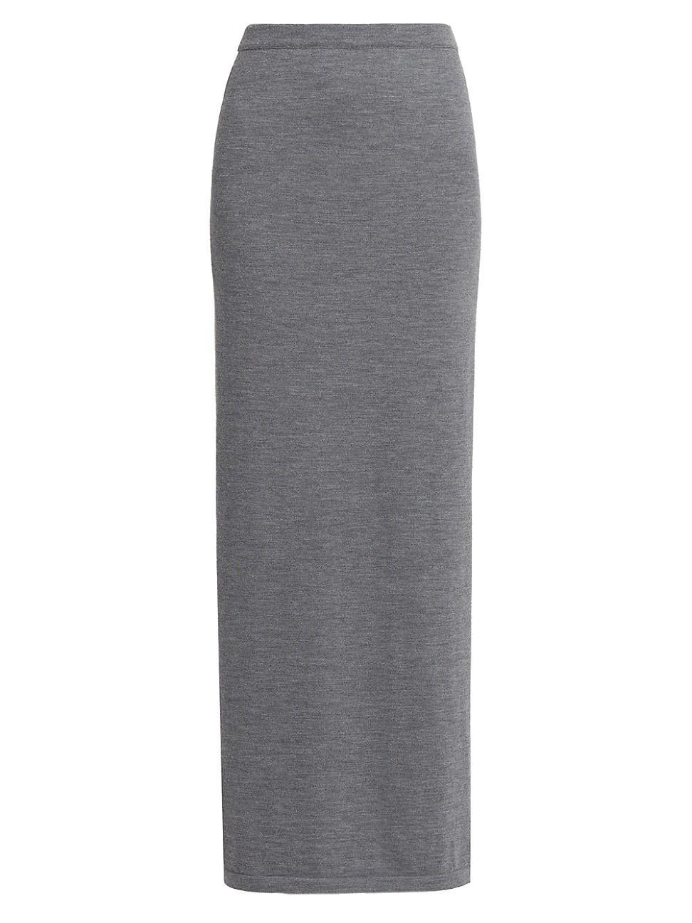 Womens Two-Tone Wool Maxi Skirt Product Image