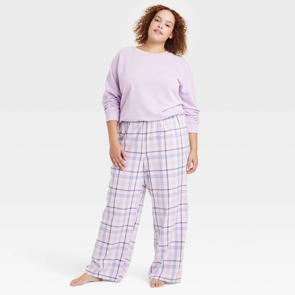 Womens Pajama Pants - Colsie Purple/Plaid XXL product image