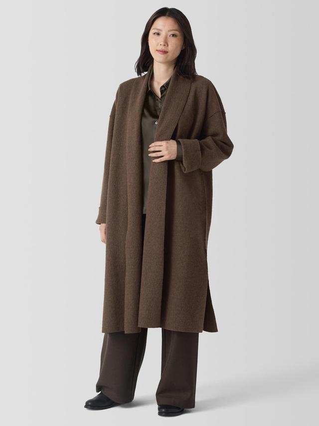 EILEEN FISHER Lightweight Boiled Wool Icon Coat in Regenerative Woolfemale Product Image