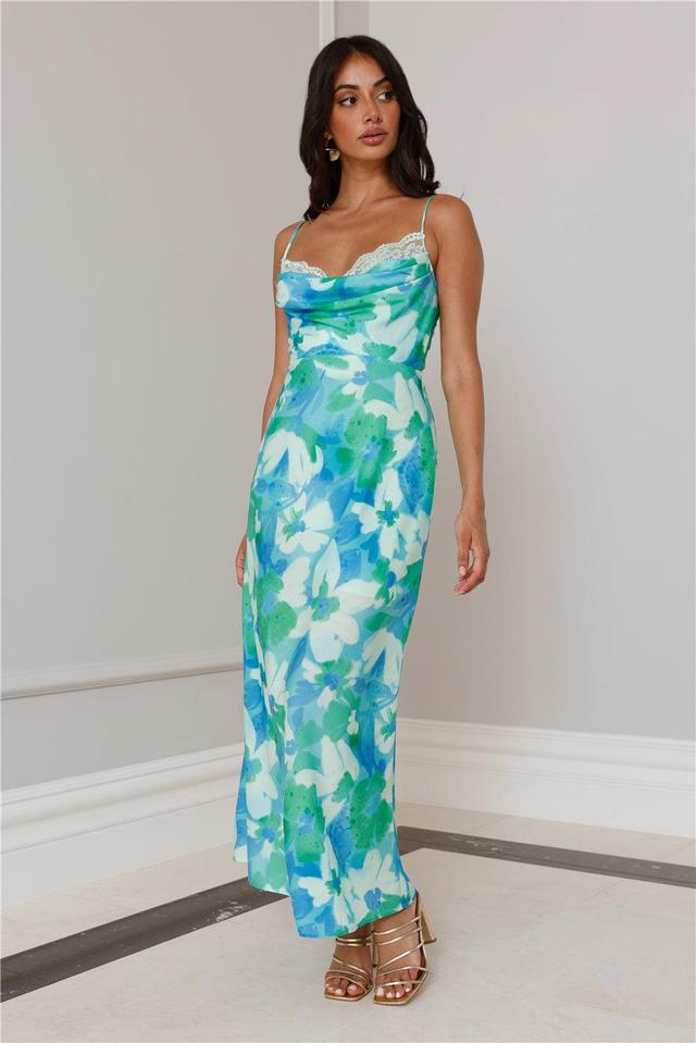 Secrets Of The Ocean Maxi Dress Blue Product Image