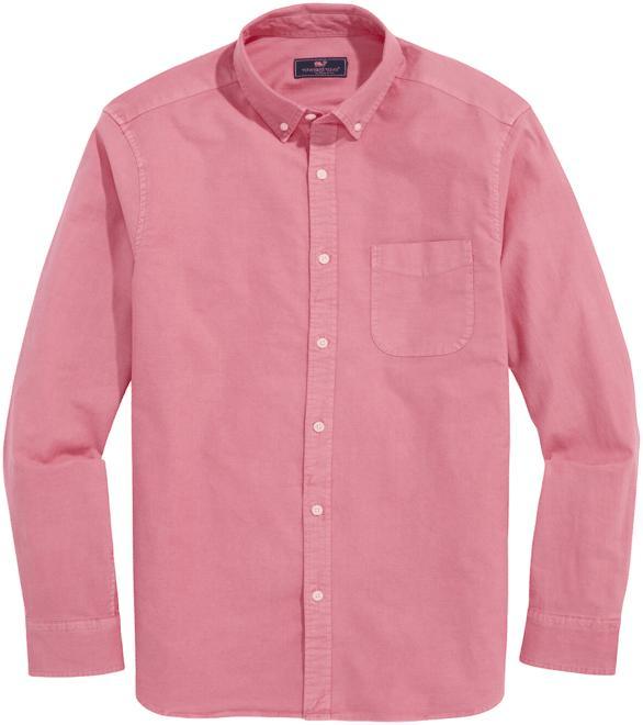 Garment-Dyed Oxford Solid Shirt Product Image