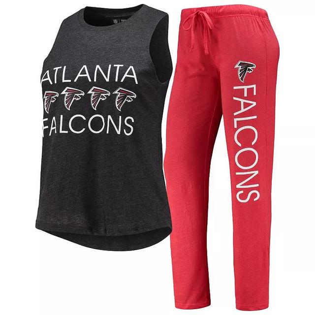 Womens Concepts Sport /Black Atlanta Falcons Muscle Tank Top & Pants Sleep Set Product Image