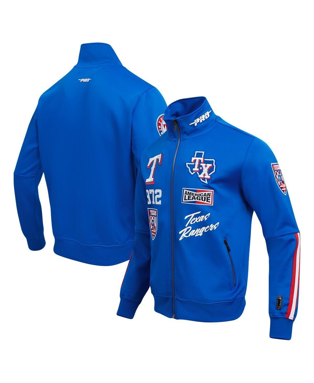 Pro Standard Mens Royal Texas Rangers Fast Lane Full-Zip Track Jacket Product Image