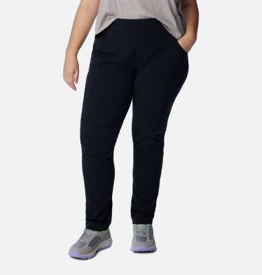 Columbia Plus Size Anytime Casual Pull-On Pants (Black) Women's Casual Pants Product Image