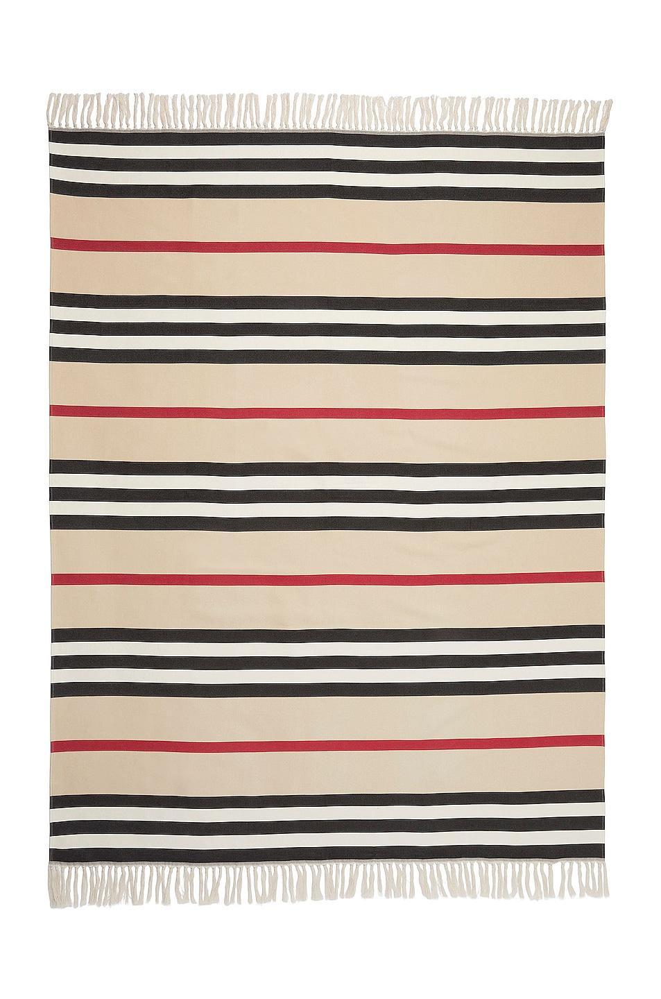 Burberry Icon Stripe Blanket in Beige Product Image