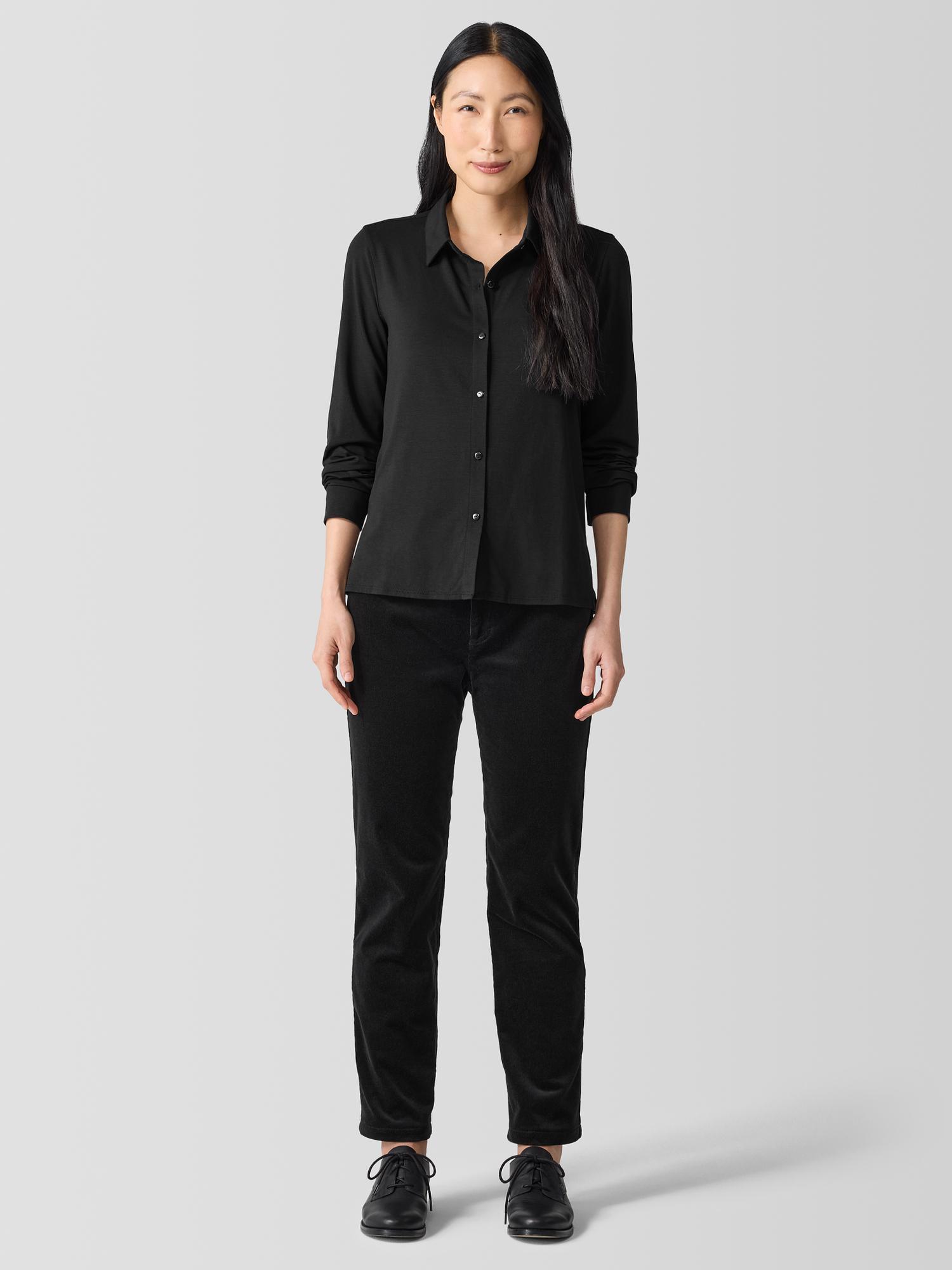 EILEEN FISHER Organic Cotton Stretch Corduroy Straight Pantfemale Product Image